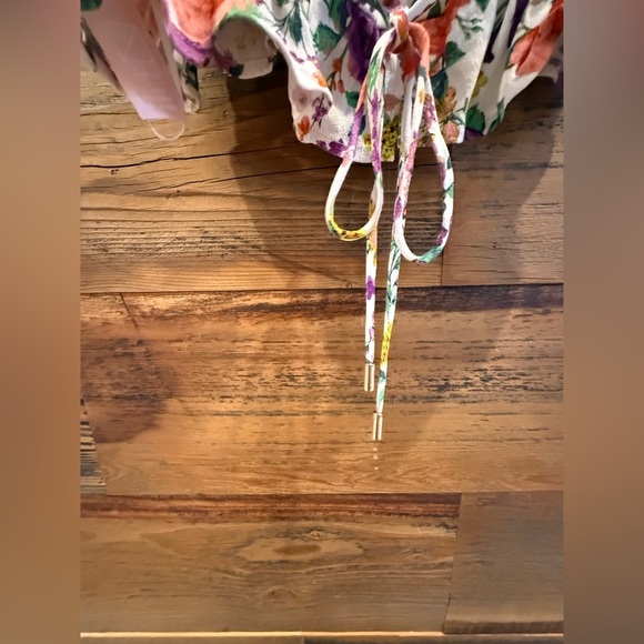 AFRM Rent the Runway Multicolor Floral Camisole Top with Gold Tassles - Picture 7 of 7